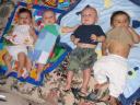 Yoga Babes: Melina long-legs (3 mths), Raycer (4 mths), Julien (4.5 mths), Suli (5 mths)