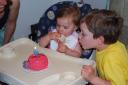 Kai Helps Blow Out Meli's Candle