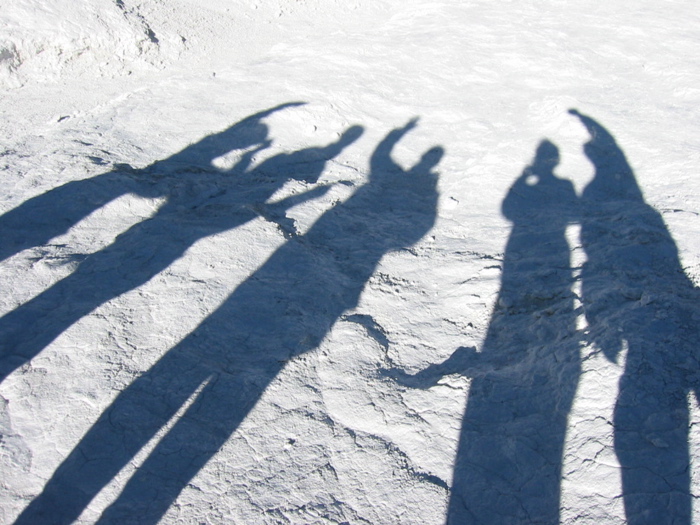 Shadows on Borax Powder