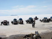 Dried Salt Lake Parking Lot