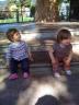 'Simon Says' Melia and Melina play copy cat at Willard Park